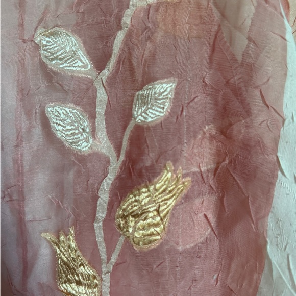 Vintage "Member's High Fashion" Floral Crepe Blouse Sheer Shirt XXL - Picture 6 of 6